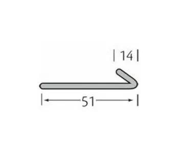 Startprofiel 51x14x1 mm staal