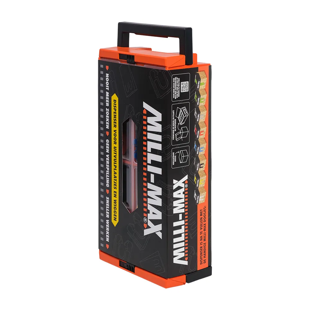 Milli-Max dispenser voor uitvulplaatjes (leeg)