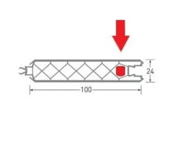 Staalversterking behandeld tbv paneelprofiel